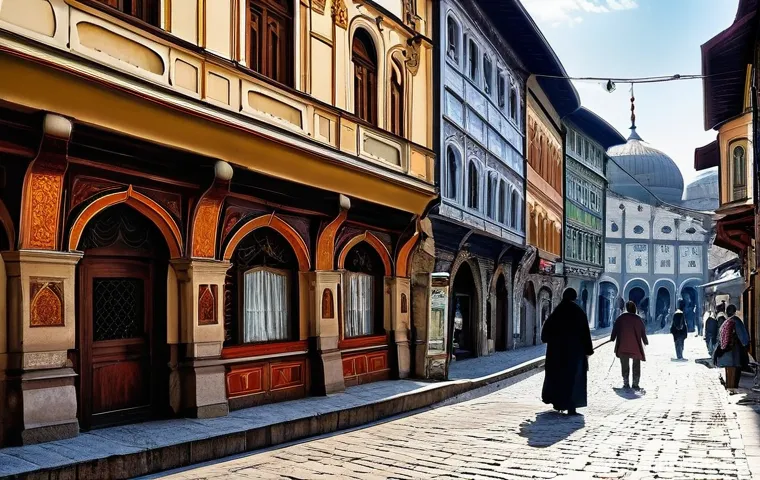 보스니아의 전통 가옥과 건축 양식 - **A picturesque aerial view of a Bosnian landscape, split visually into two distinct architectural z...